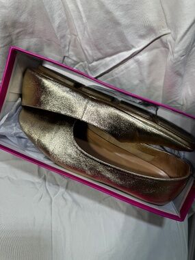 Vince Camuto Gold Flats